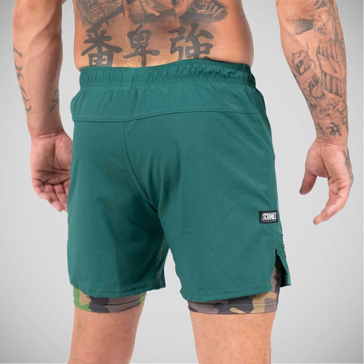 Scramble Combination Shorts Green/Woodland Camo