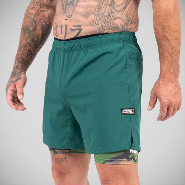 Scramble Combination Shorts Green/Woodland Camo