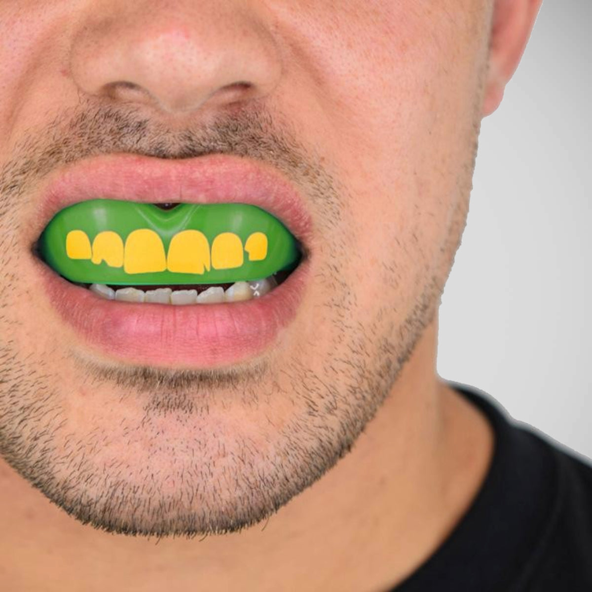 SafeJawz Extro Ogre Mouth Guard Green/Yellow   