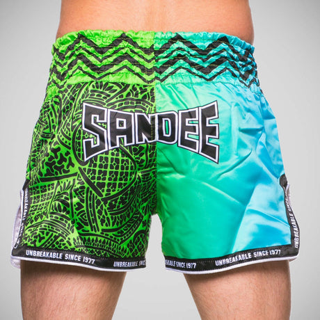 Sandee Warrior Muay Thai Shorts Green/Blue