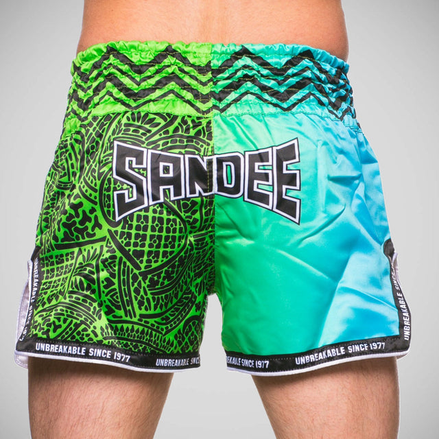 Sandee Warrior Muay Thai Shorts Green/Blue