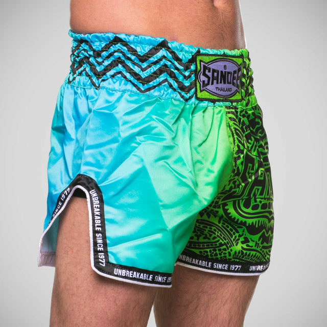 Sandee Warrior Muay Thai Shorts Green/Blue