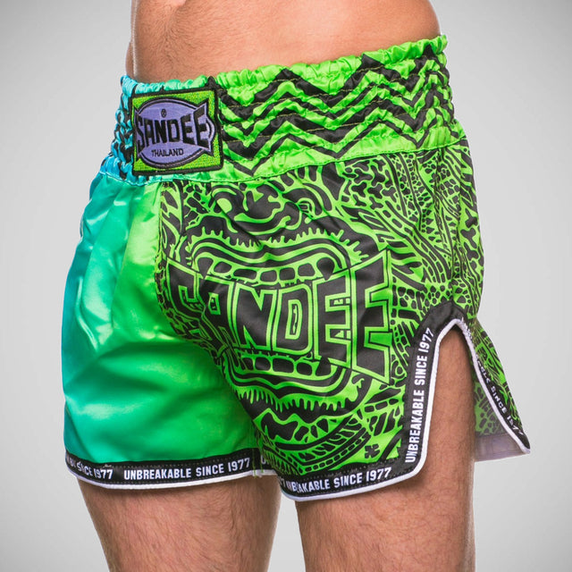 Sandee Warrior Muay Thai Shorts Green/Blue