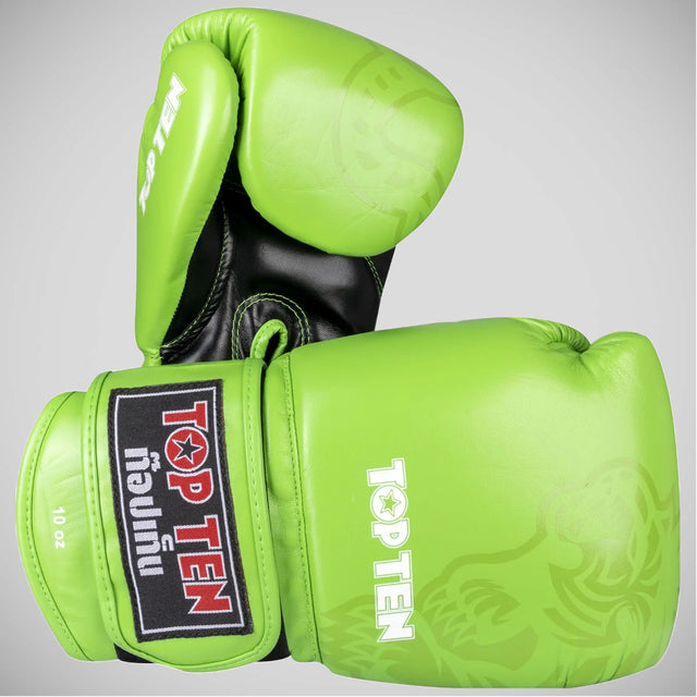 Green Top Ten Ajarn Sparring Gloves   