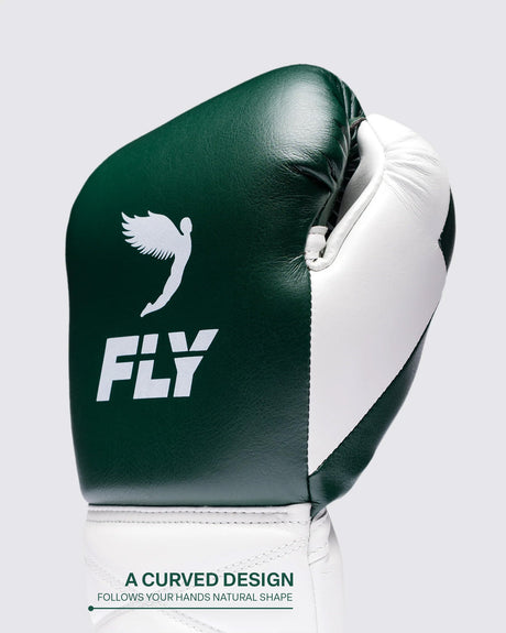 Fly Superlace Pro X 2 Boxing Gloves Petrol Green/White