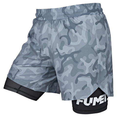 Grey Camo/Black Fumetsu Dual Layer Fight Shorts
