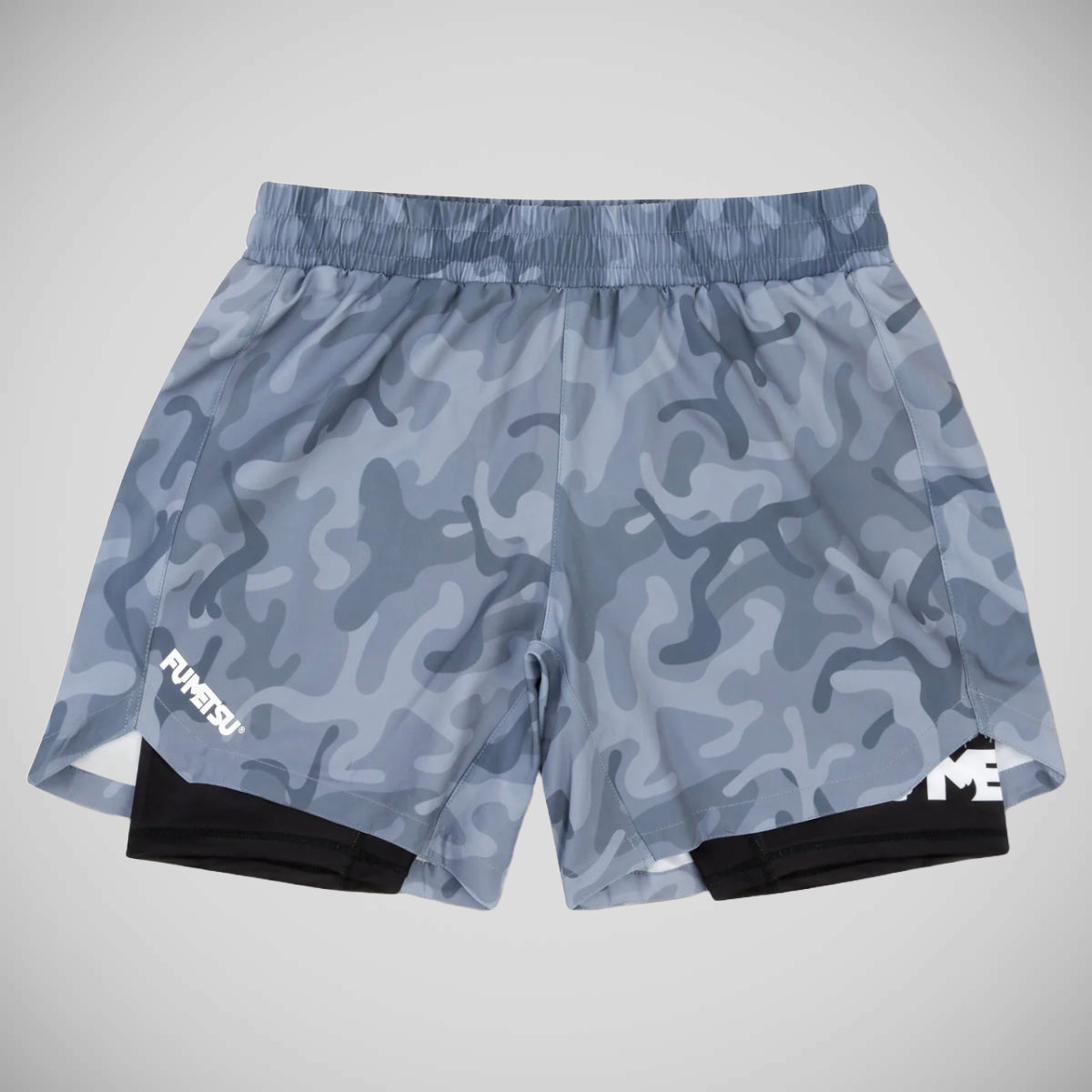 Grey Camo/Black Fumetsu Dual Layer Fight Shorts   