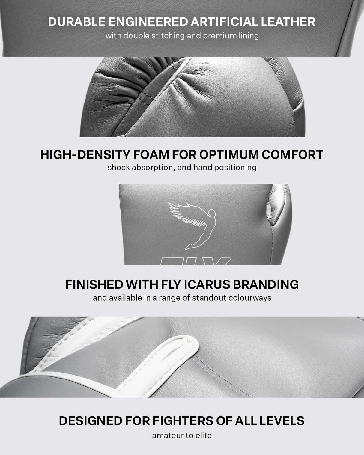 Fly Superloop Pro X 2 Boxing Gloves Grey