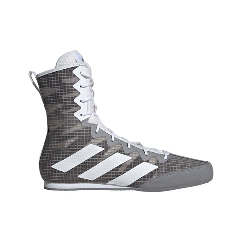 Grey/White Adidas Box Hog 4 Boxing Boots