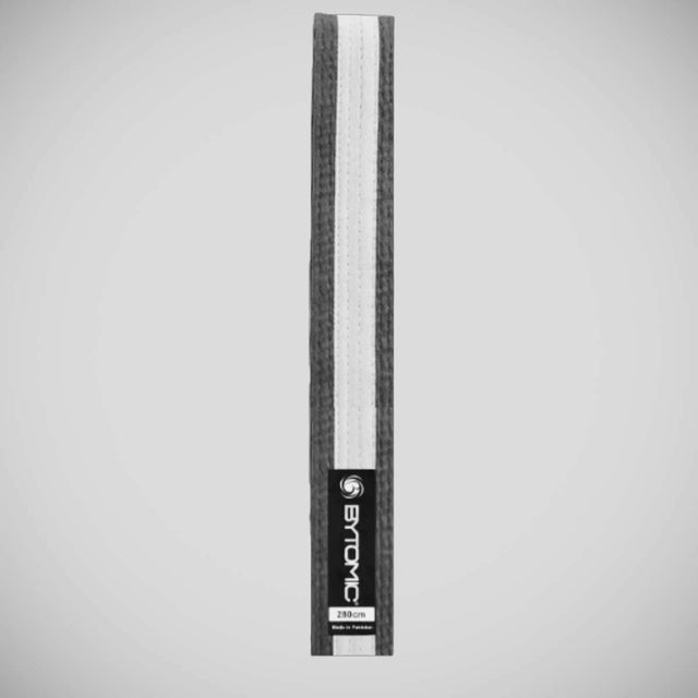 Grey/White Stripe Bytomic Martial Arts Belt   