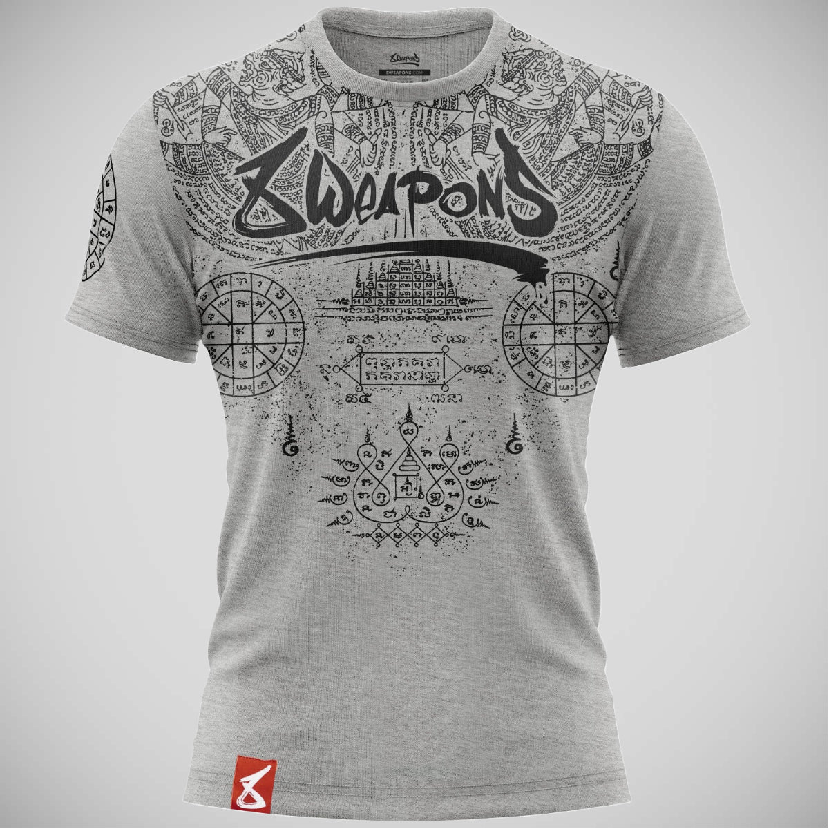 Grey 8 Weapons Yantra T-Shirt   