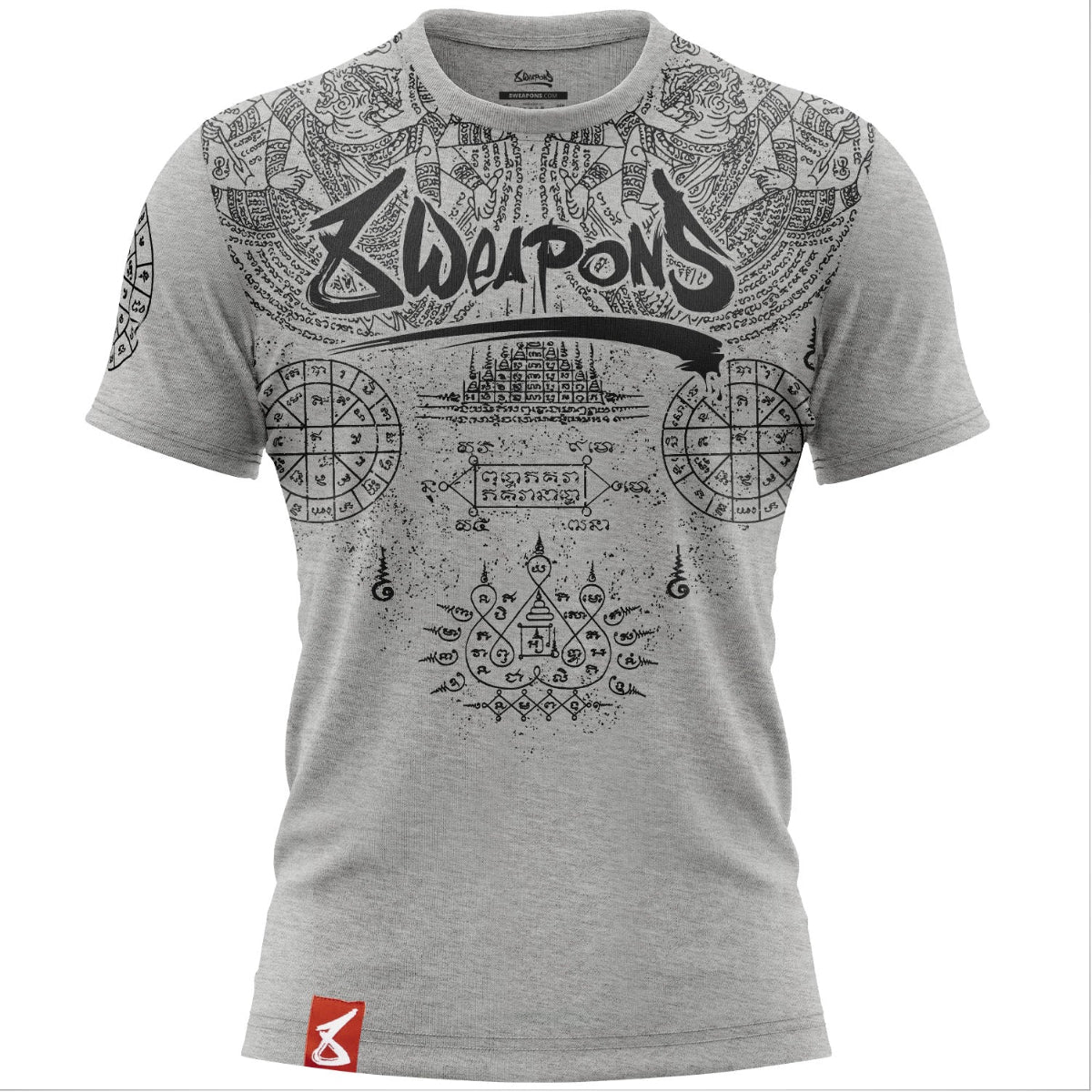 Koszulka 8 Weapons Yantra w kolorze szarym