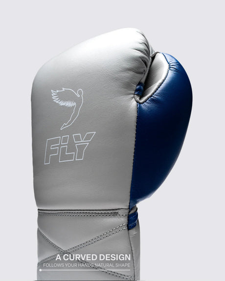 Fly Superlace Pro X 2 Boxing Gloves Grey/Space Blue