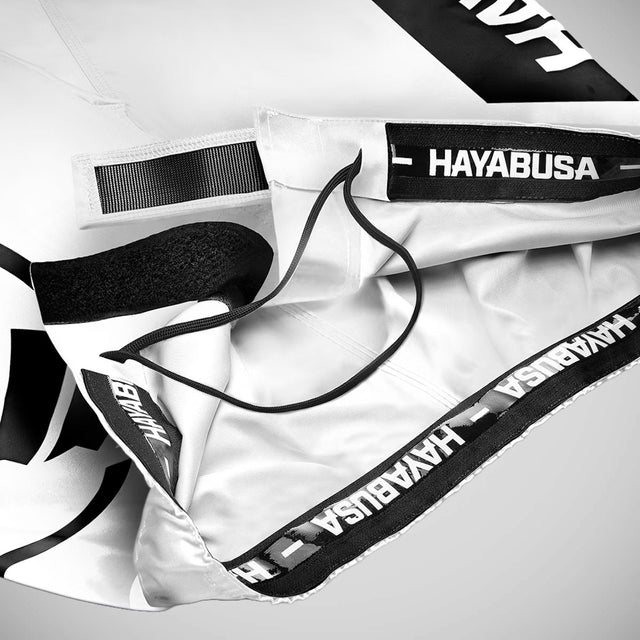 Hayabusa Icon Mid-Thigh MMA Shorts White/Black