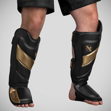 Hayabusa T3 Striking Shin Guards Black/Gold