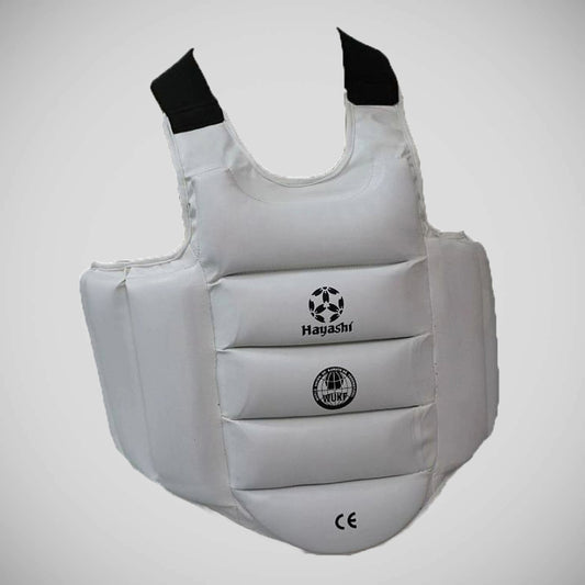 Hayashi Reversible Chest Guard White/Red