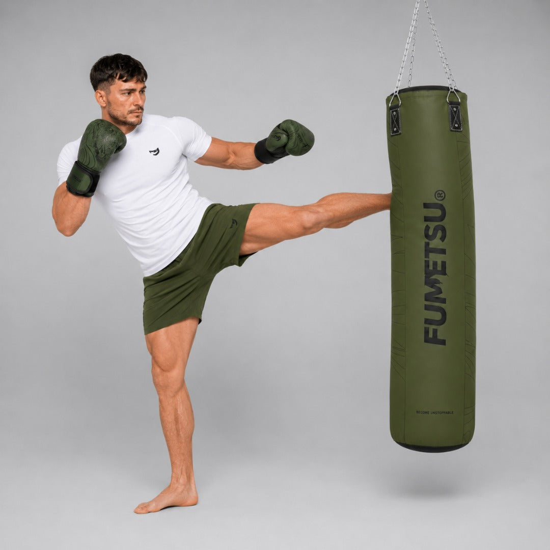 Fumetsu Icon 5ft Punch Bag Khaki Lifestyle 2