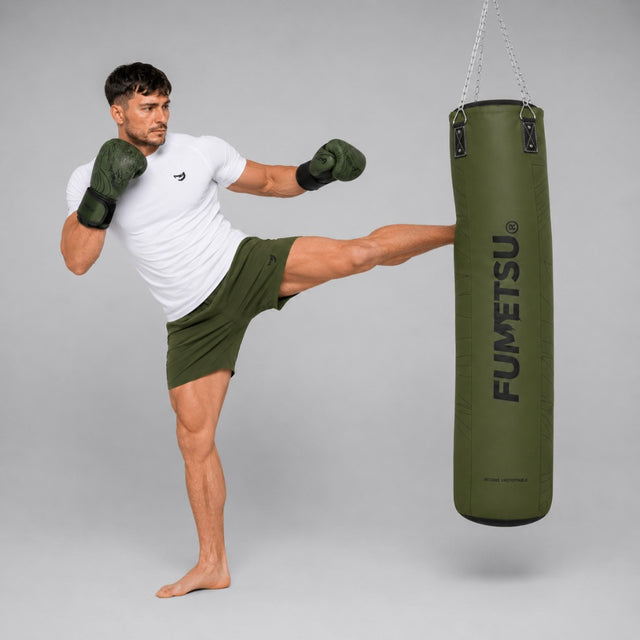 Fumetsu Icon 5ft Punch Bag Khaki Lifestyle 2