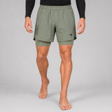 Icon Dual Layer Training Shorts Sand Lifestyle 2