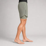 Icon Dual Layer Training Shorts Sand Lifestyle 5