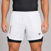Fumetsu Icon Dual Layer Training Shorts White/Black