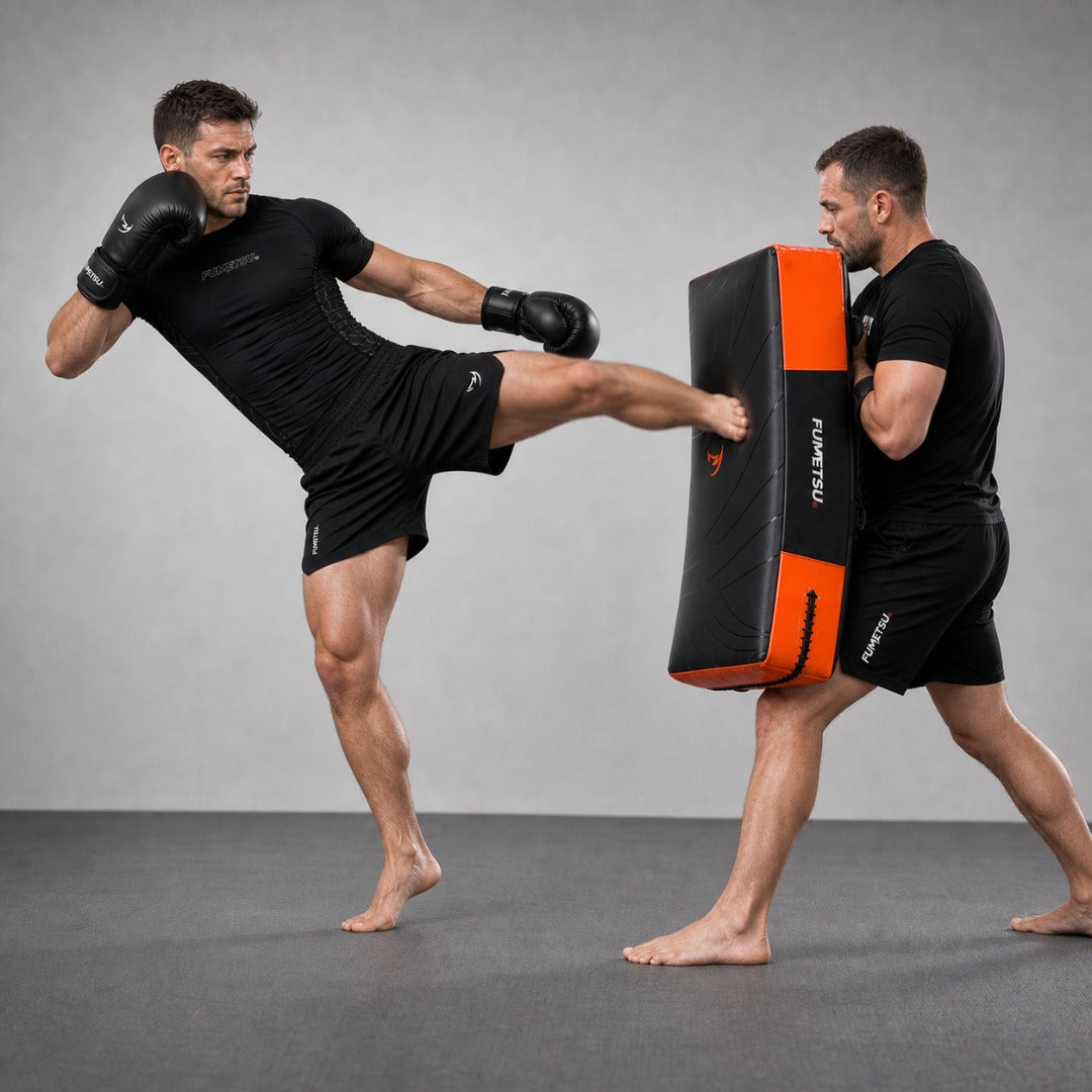 Fumetsu Icon Long Kick Shield Black/Orange
