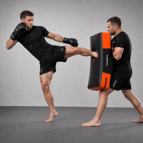 Fumetsu Icon Long Kick Shield Black/Orange