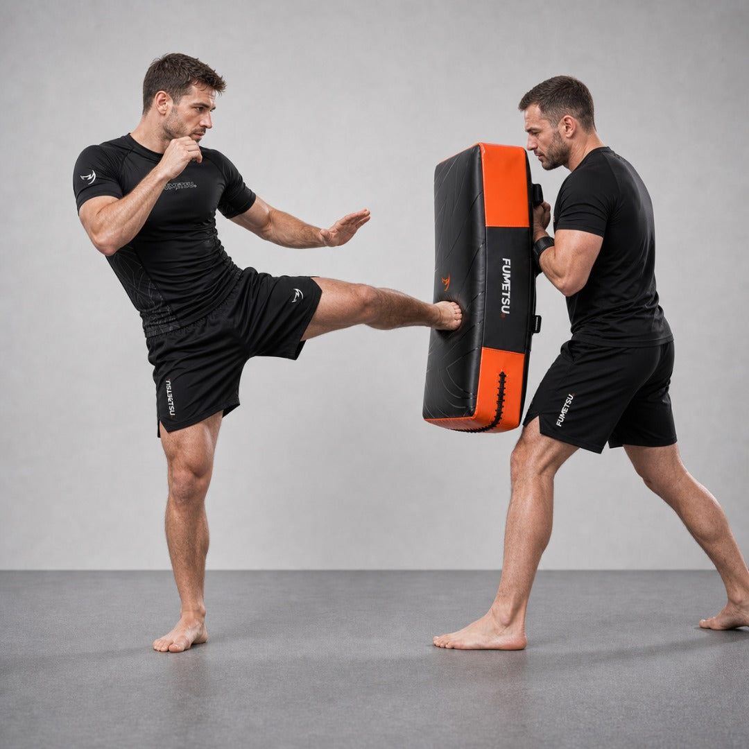 Fumetsu Icon Long Kick Shield Black/Orange