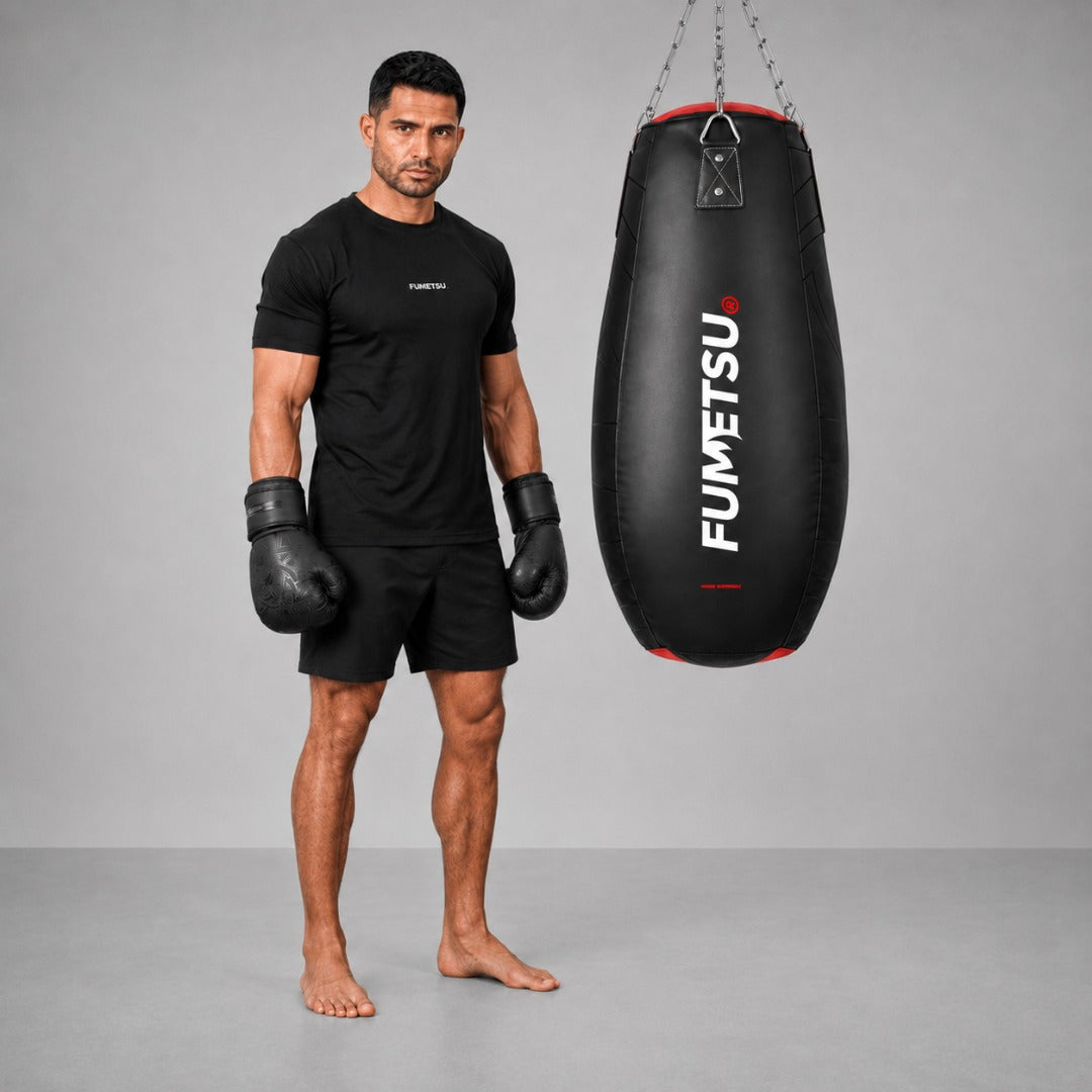 Fumetsu Icon Teardrop Punch Bag Black/Red/White Lifestyle 2