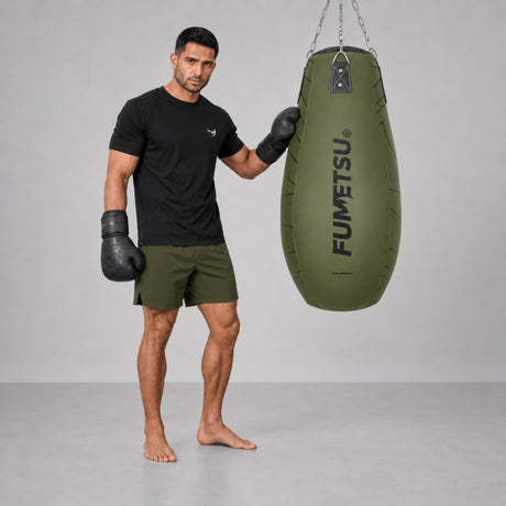 Fumetsu Icon Teardrop Punch Bag Khaki Lifestyle 2