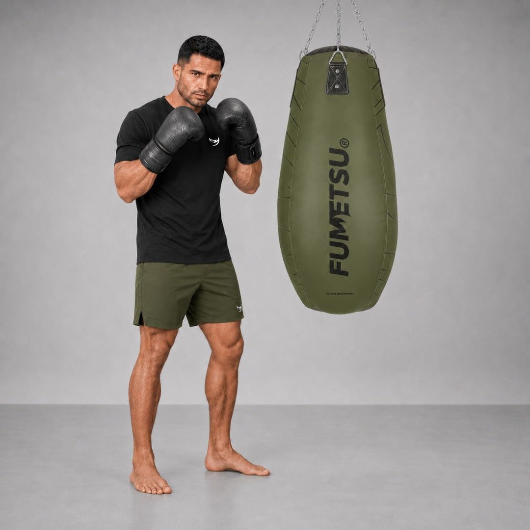Fumetsu Icon Teardrop Punch Bag Khaki Lifestyle 4
