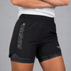 Fumetsu Icon Womens Dual Layer Fight Shorts Black