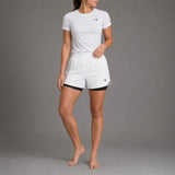 Fumetsu Icon Womens Dual Layer Fight Shorts White/Black