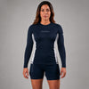 Fumetsu Icon Womens Long Sleeve Rash Guard Navy/White