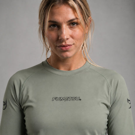 Fumetsu Icon Womens Long Sleeve Rash Guard Sand