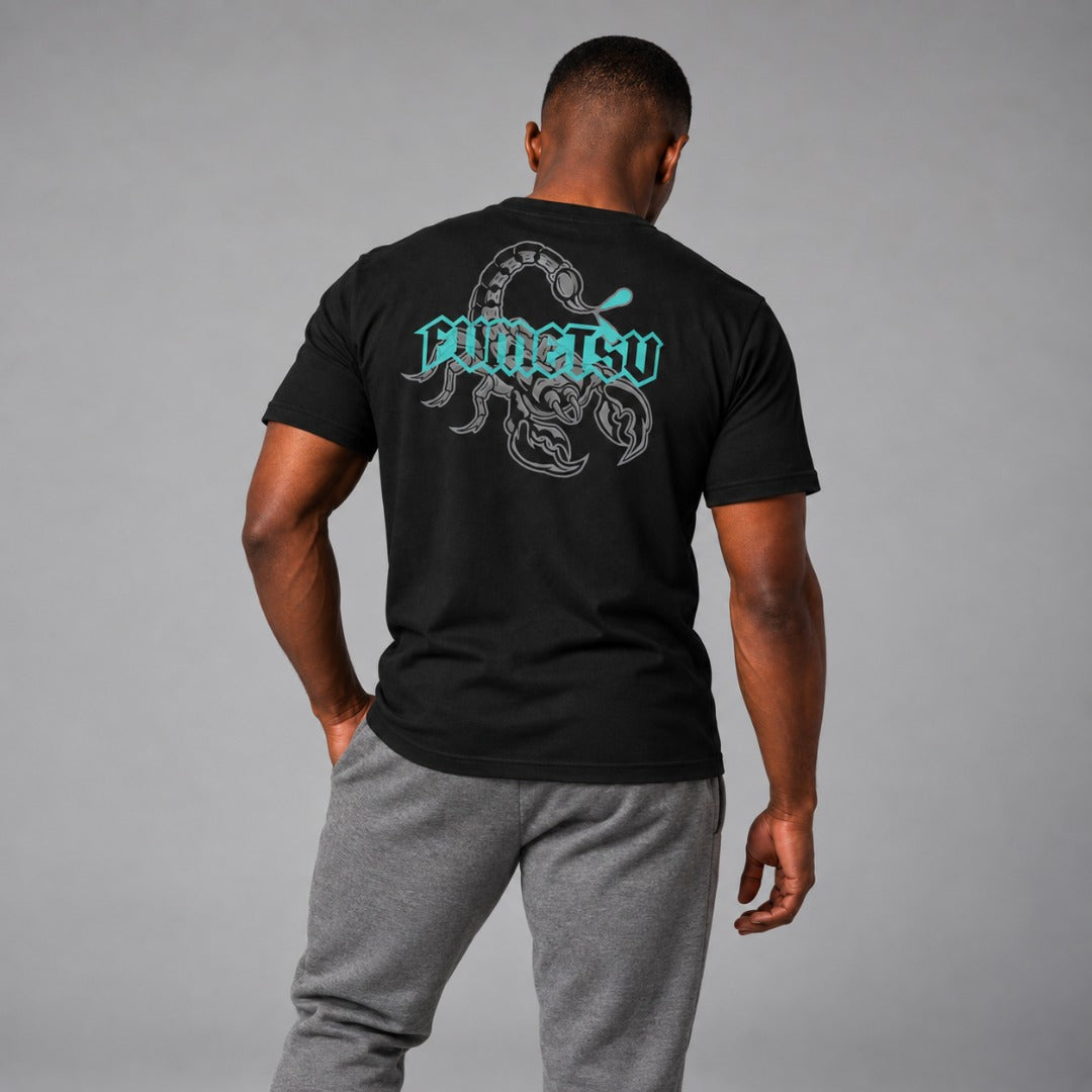 Fumetsu Inked - Scorpion T-Shirt Black/Grey/Teal 2