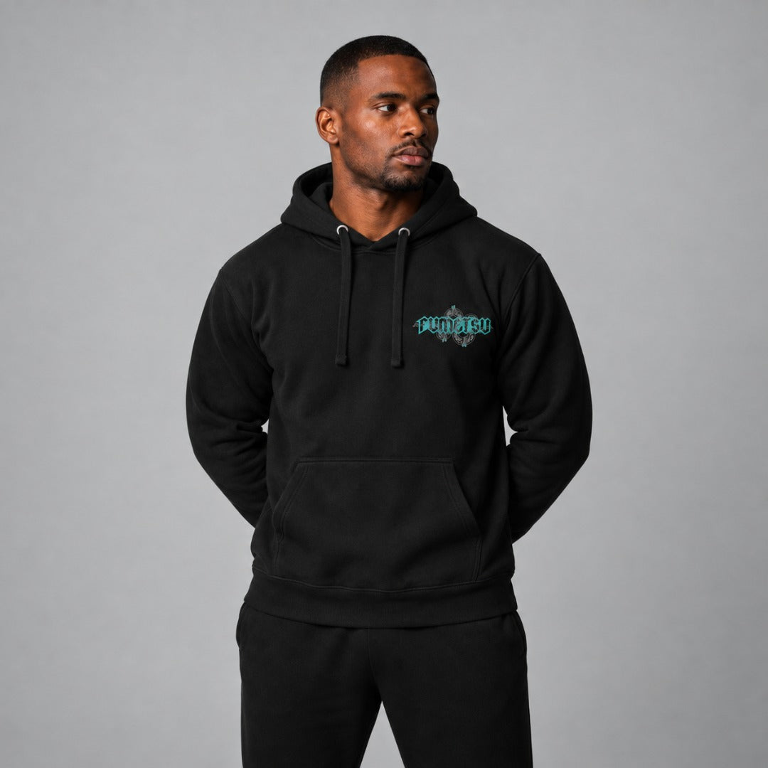Fumetsu Inked - Snake Hoodie Black/Teal Lifestyle 2