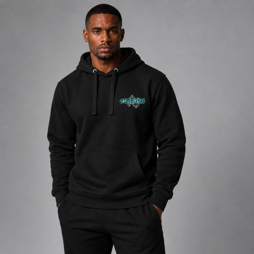 Fumetsu Inked - Snake Hoodie Black/Teal Lifestyle 5