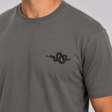 Fumetsu Inked - Snake T-Shirt Charcoal/Red Close Up
