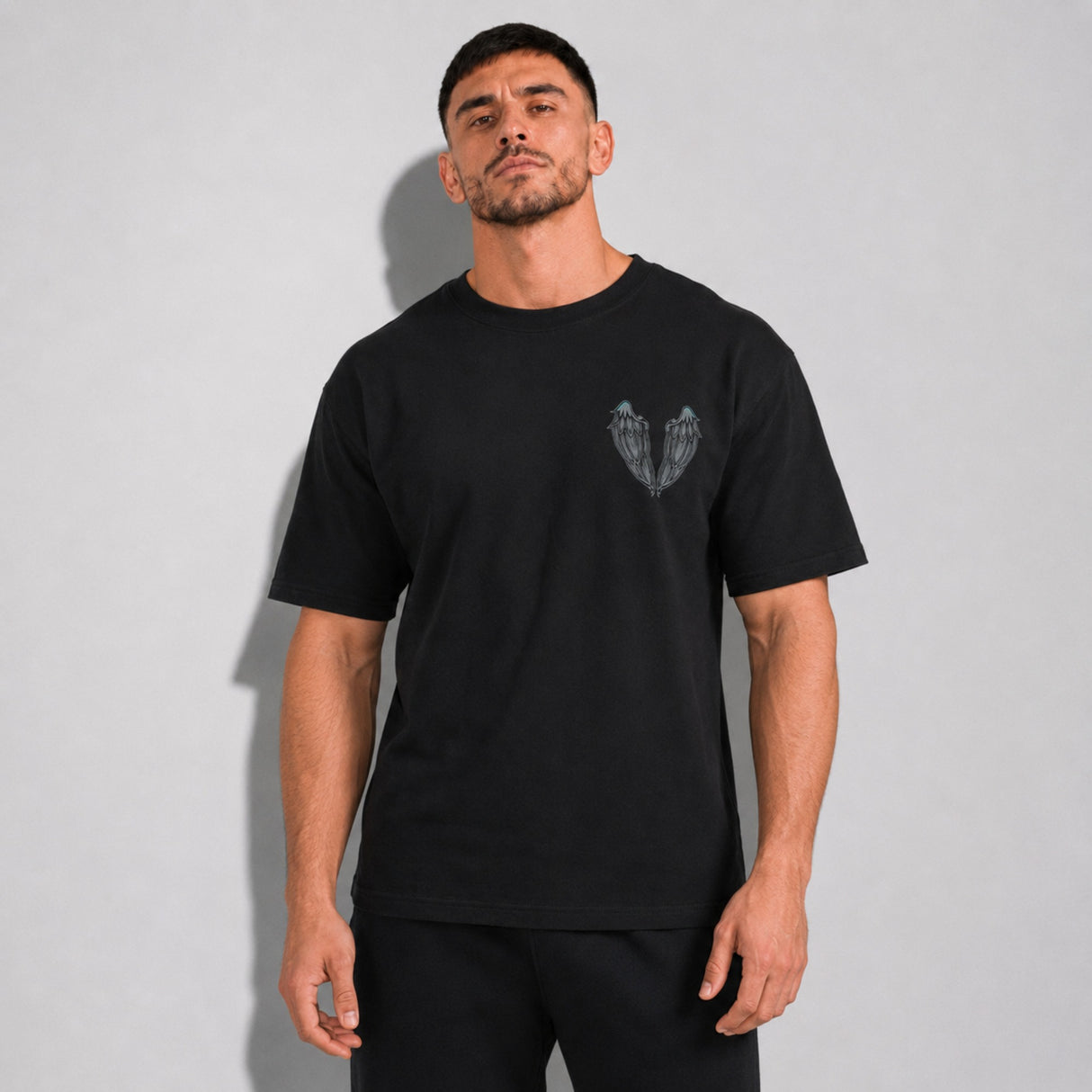 Fumetsu Inked - Wings T-Shirt Black/Teal