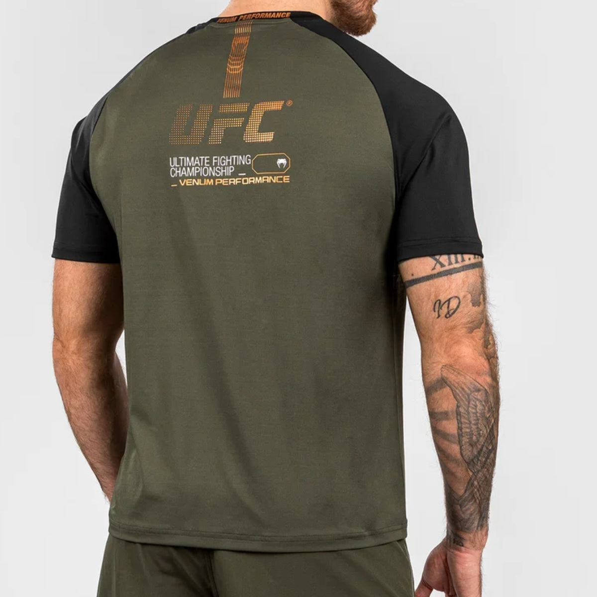 Venum UFC Adrenaline Authentic Fight Week Dry Tech T-Shirt Khaki/Bronze