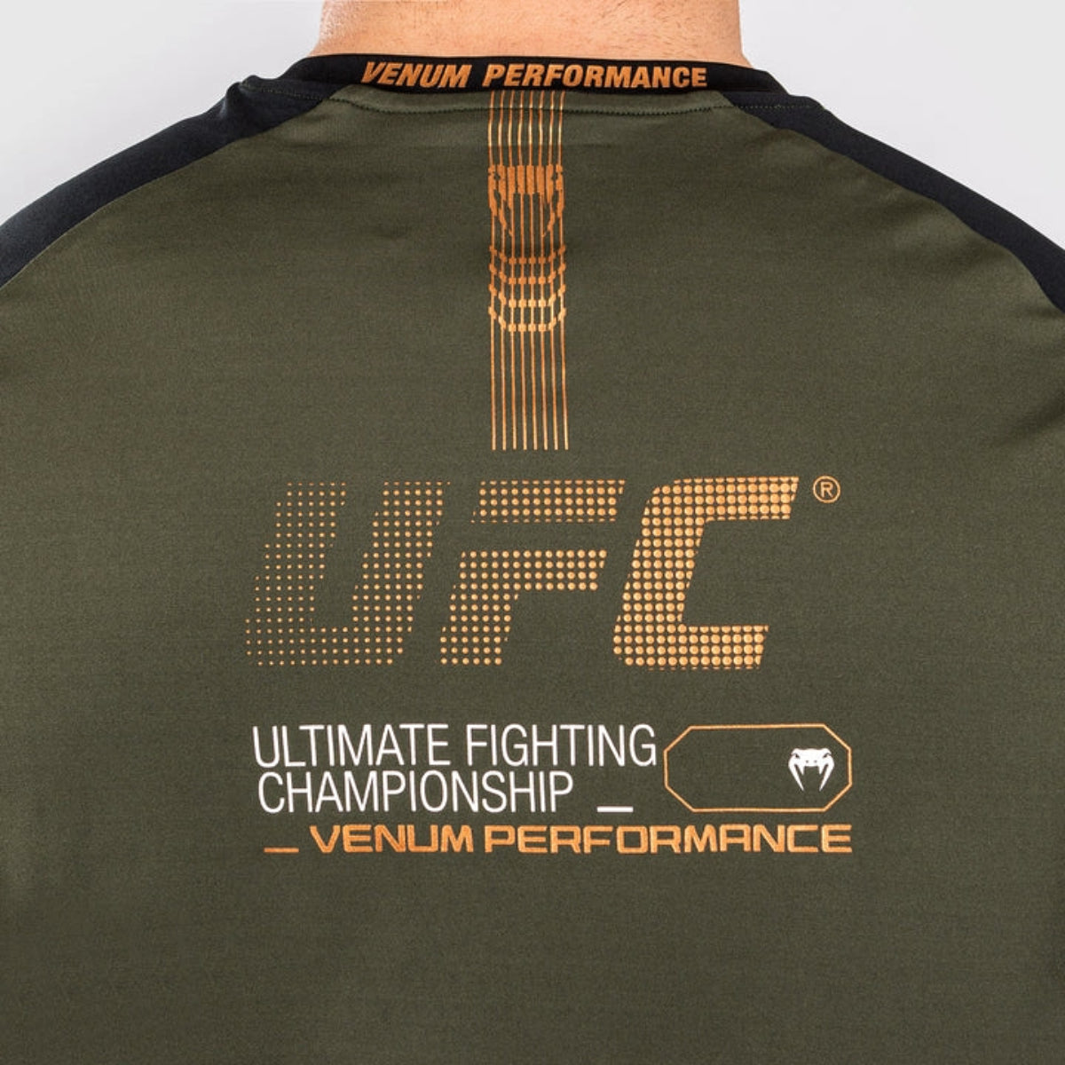 Venum UFC Adrenaline Authentic Fight Week Dry Tech T-Shirt Khaki/Bronze