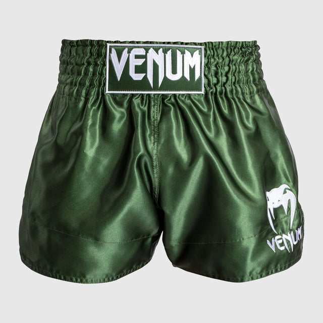 Khaki/White Venum Classic Muay Thai Shorts   