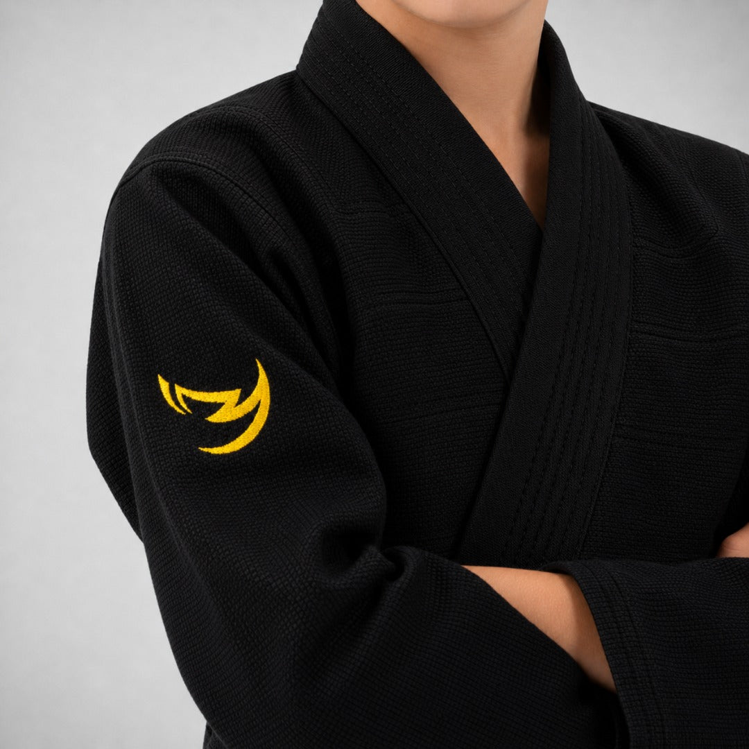 Fumetsu Kids Ghost V-Lite BJJ Gi Black/Yellow