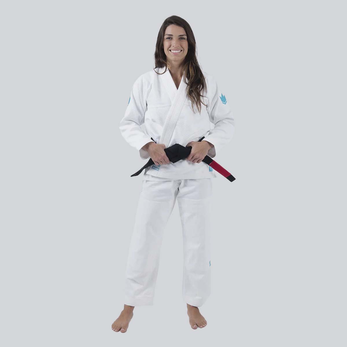 Kingz die One Ladies Bjj Gi White/Sky Blue