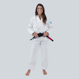 Kingz die One Ladies Bjj Gi White/Sky Blue