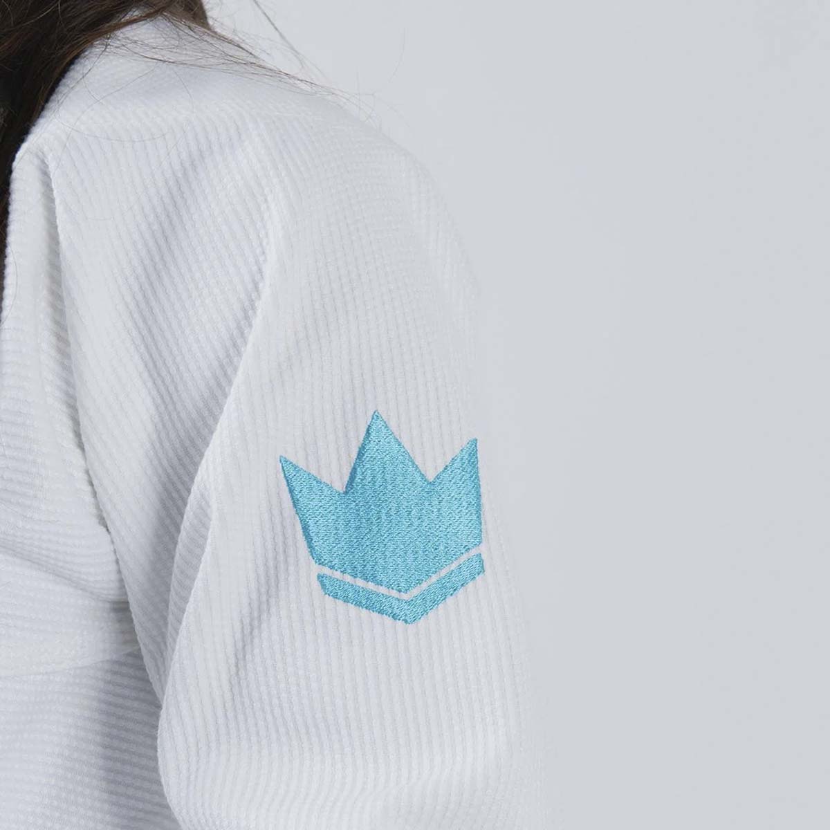 Kingz die One Ladies Bjj Gi White/Sky Blue