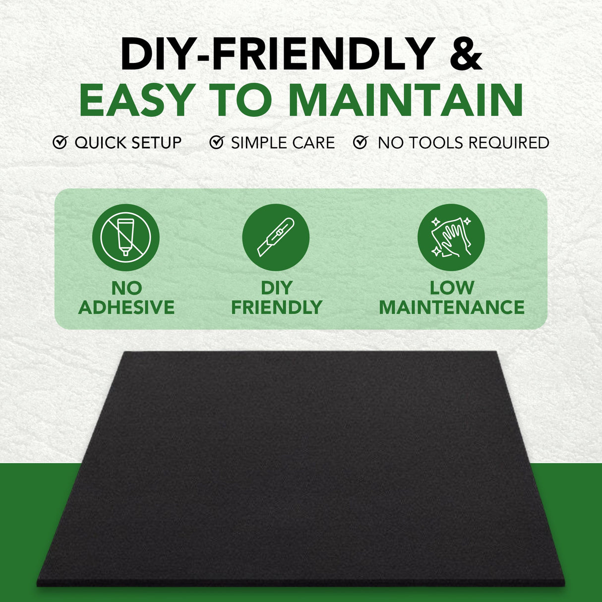 Sprung 11mm PRO Heavy-Duty Rubber Gym Mats - Black