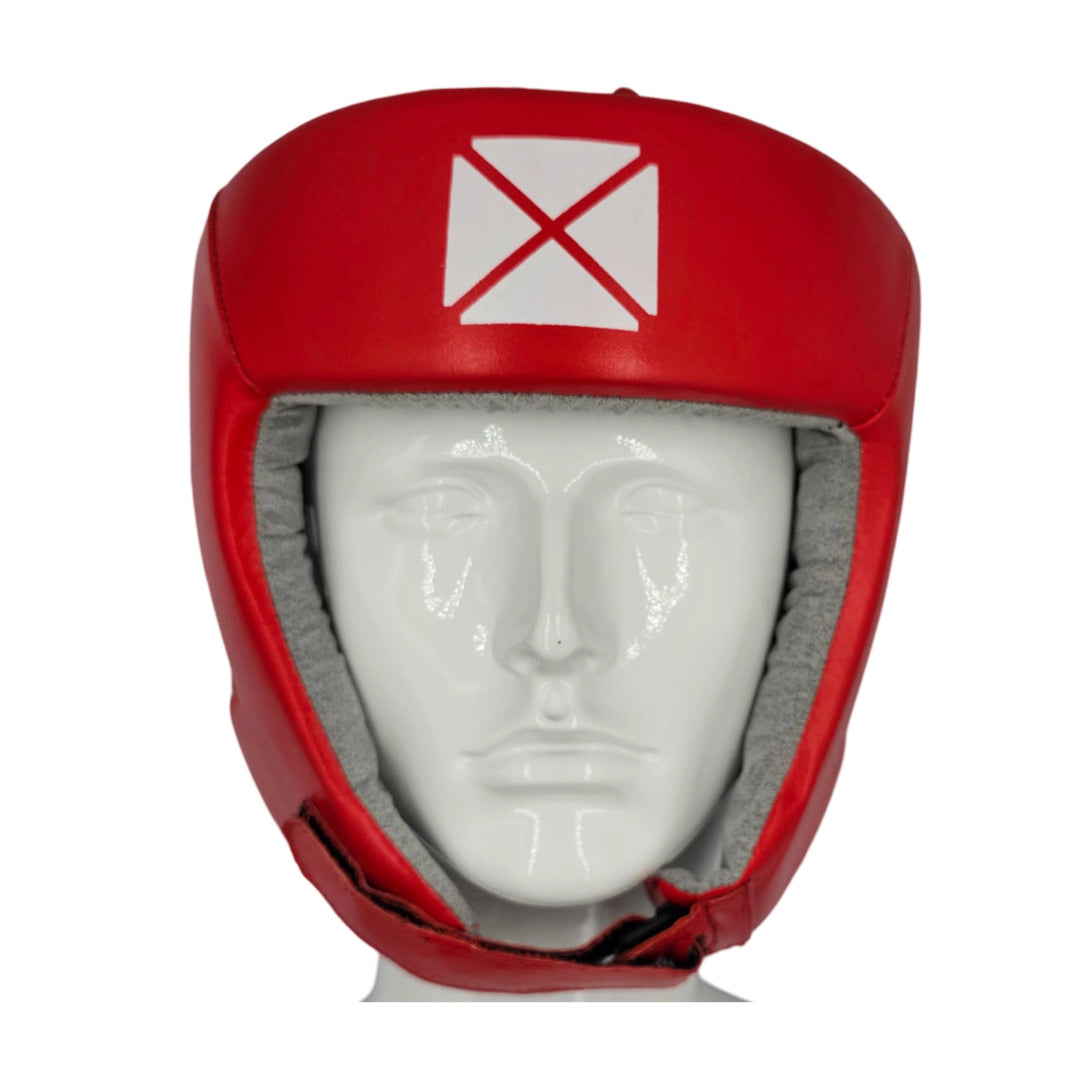Pro-Box Leather Essential Head Guard Red