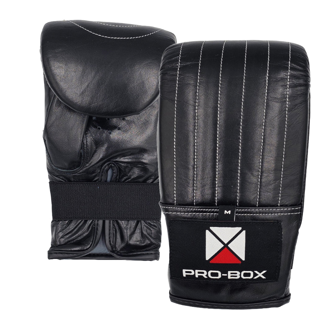 Pro-Box Black Collection Leather Bag Mitts Black